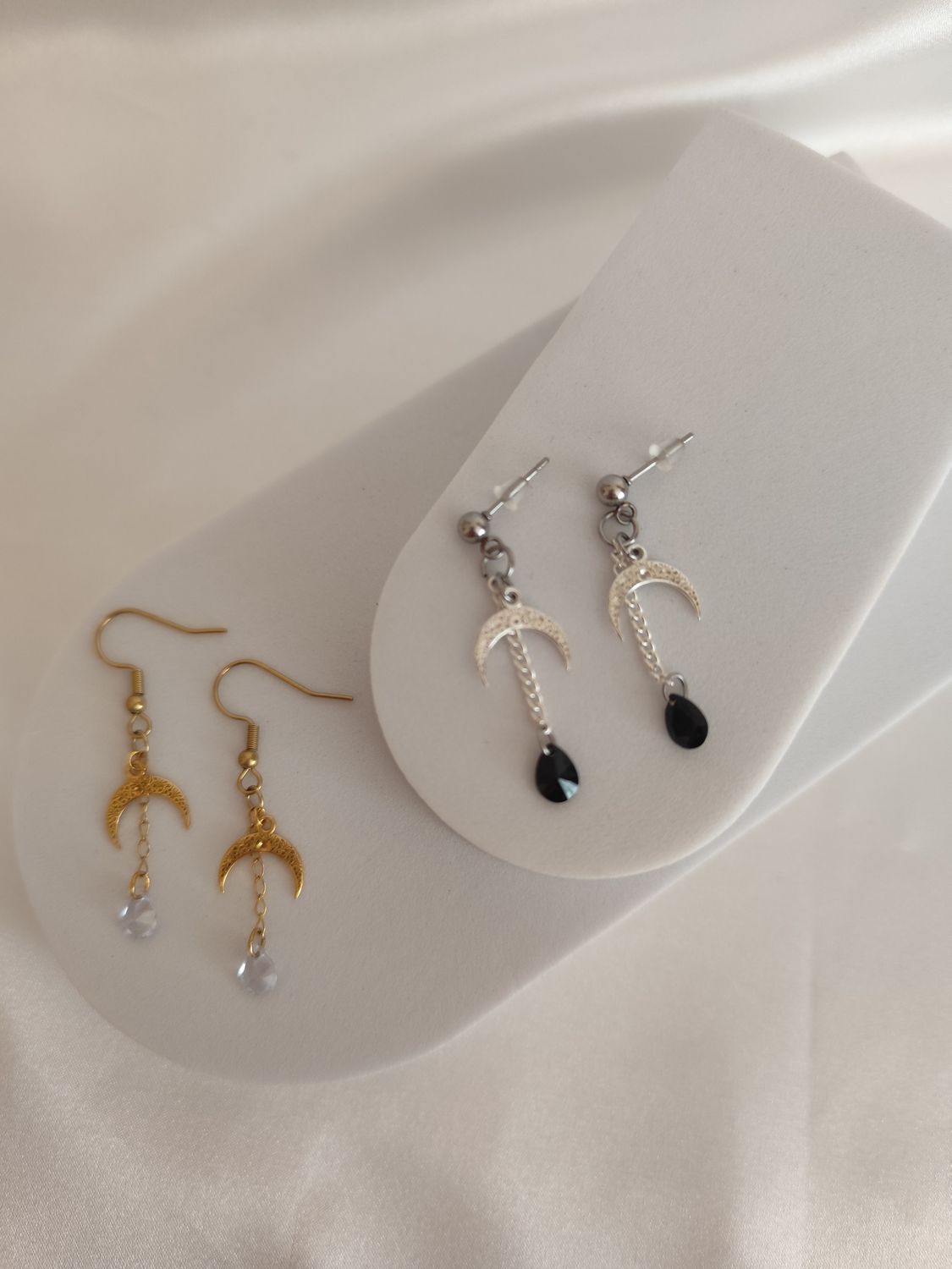 Kolczyki Moon Drops wersja srebrna