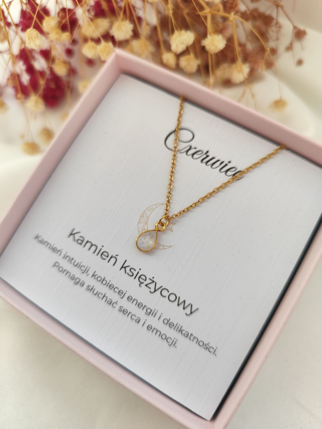 Naszyjnik z kamieniem urodzeniowym CZERWIEC