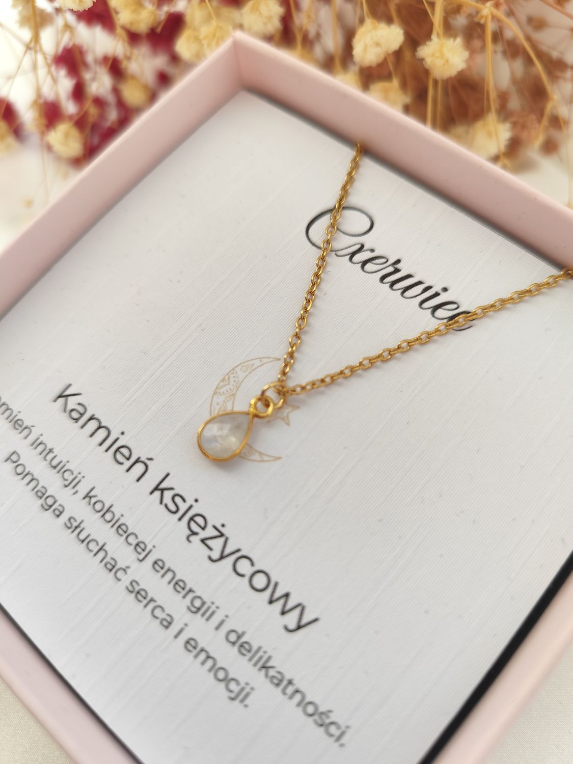 Naszyjnik z kamieniem urodzeniowym CZERWIEC