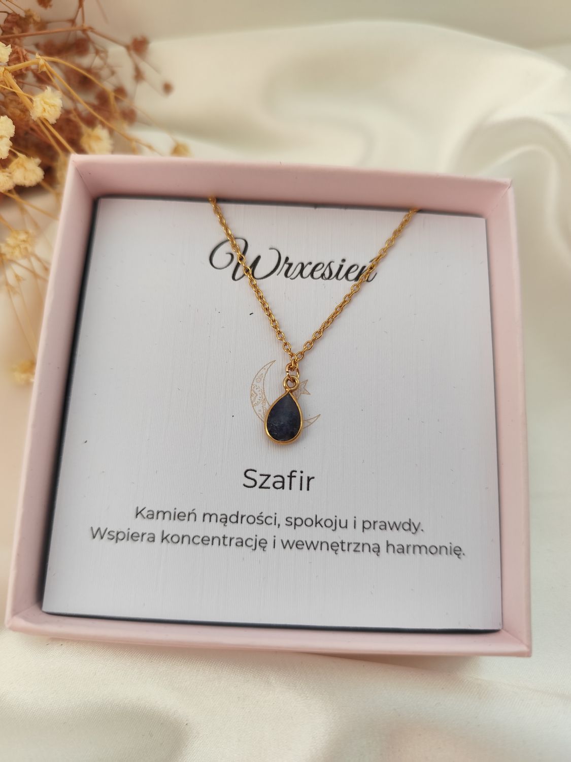 Naszyjnik z kamieniem urodzeniowym WRZESIEŃ
