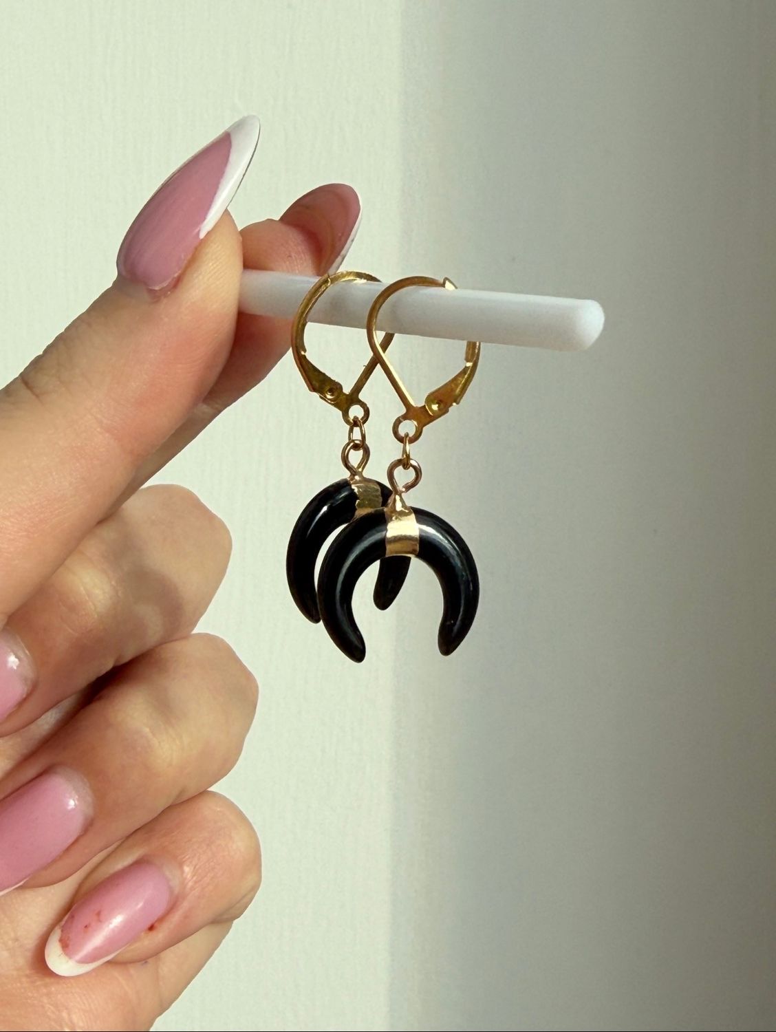 Kolczyki Lunule z Onyksem