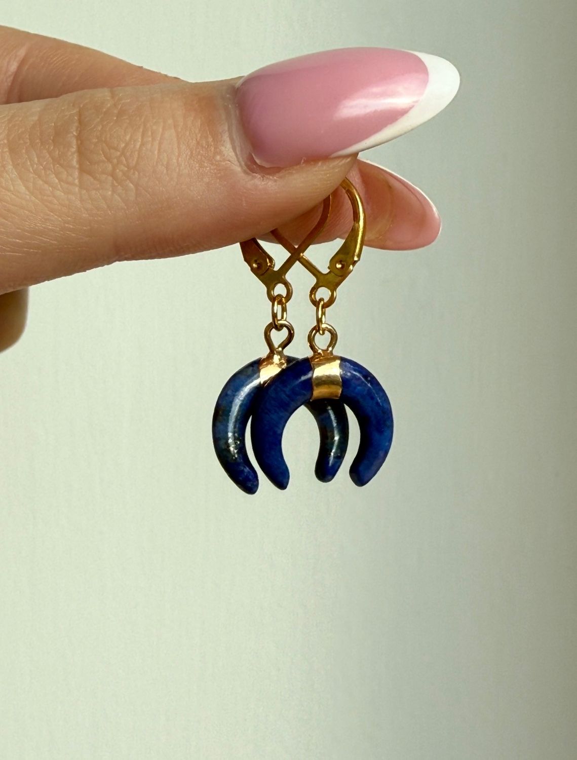 Kolczyki Lunule Lapis Lazuli