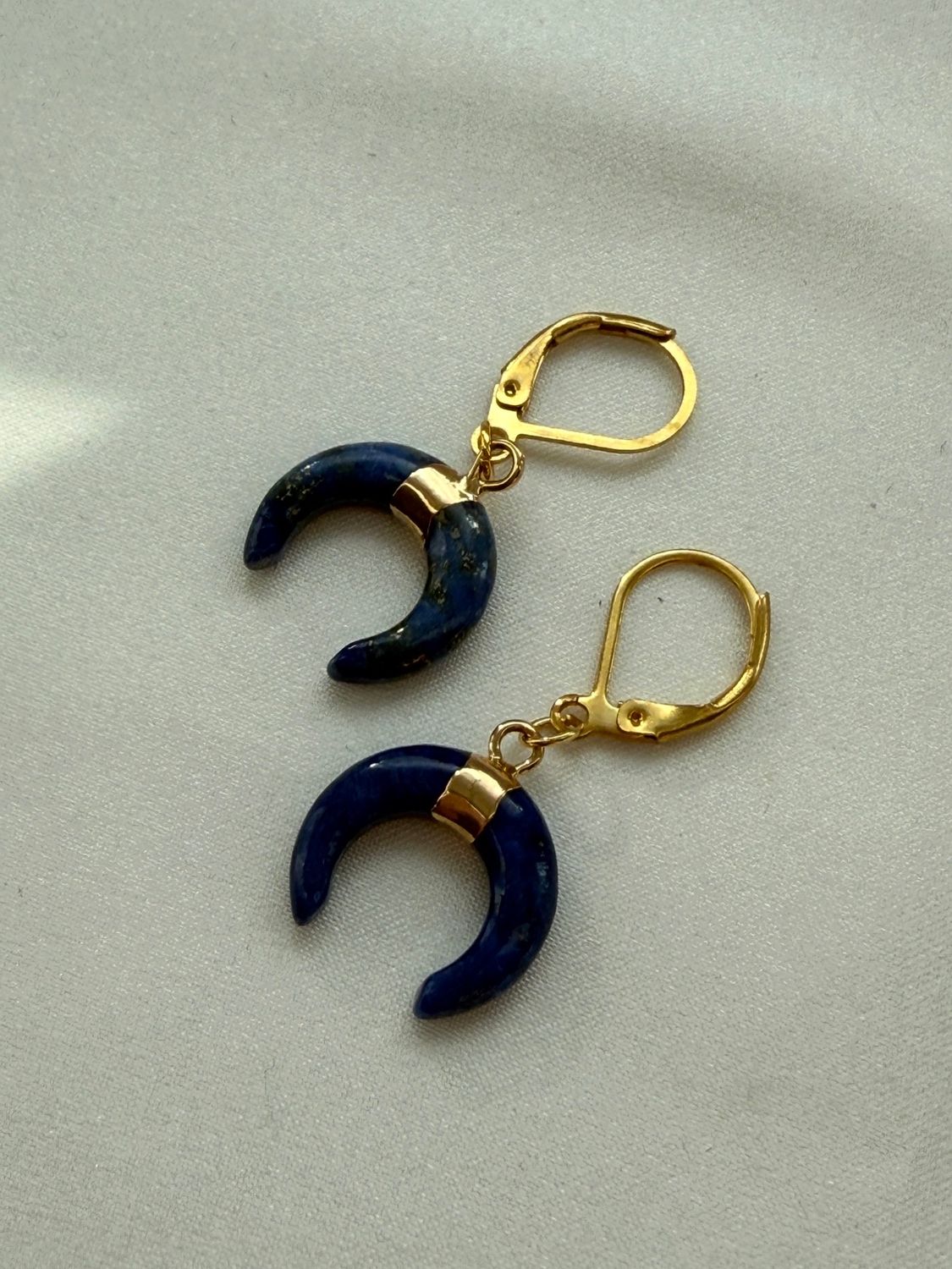 Kolczyki Lunule Lapis Lazuli