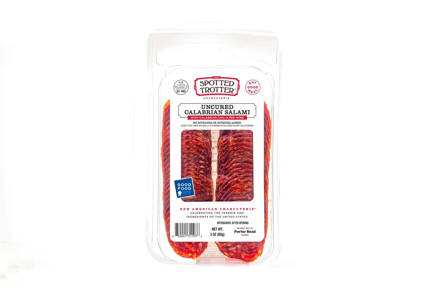 The Spotted Trotter Calabrian Salami- Sliced