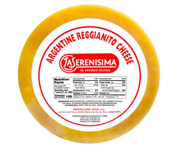 Reggianito Cheese Wheel, 14 lb.