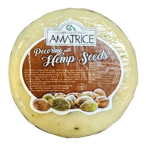 Amatrice  Pecorino with Hemp Seeds, 14 oz