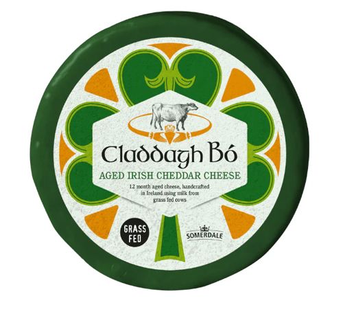 Somerdale Claddagh Bo Irish 12 Months Aged Blended Cheddar, 5 Lbs
