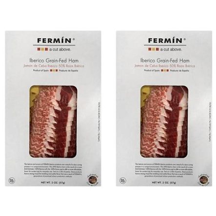 Fermin 50% Iberico Grain Fed Ham Pre-Sliced 2 Pack, 2 oz 