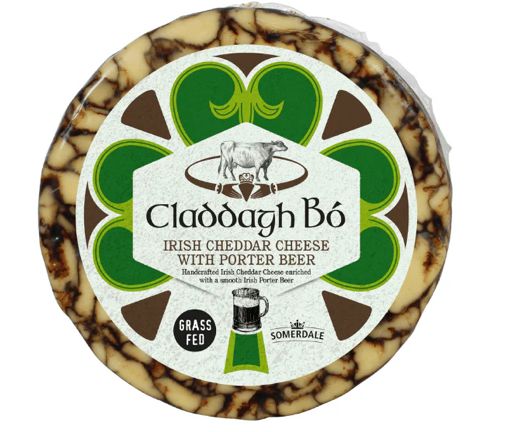 Somerdale Claddagh Bo Irish Cheddar with Porter Beer, 5 Lbs