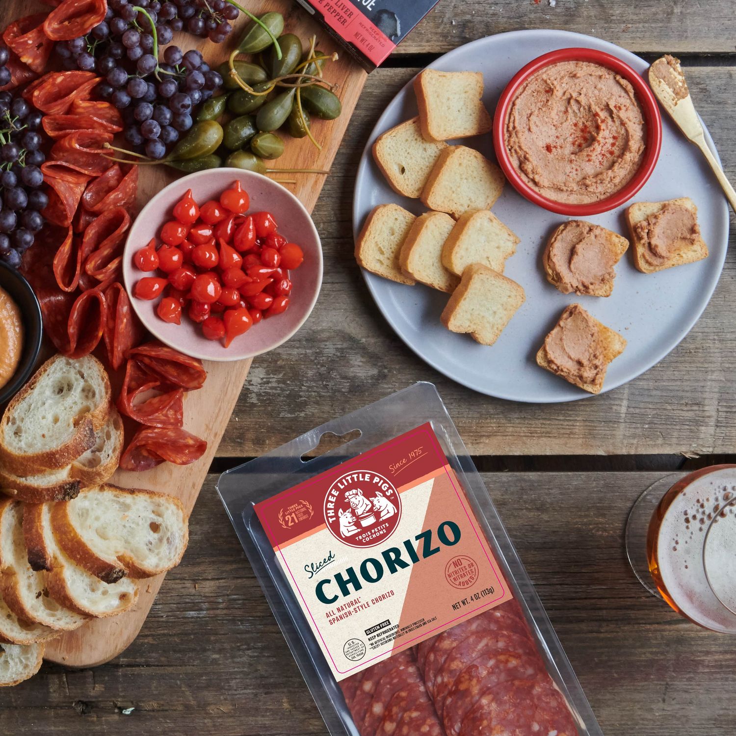 Three Pigs Sliced Chorizo: Single