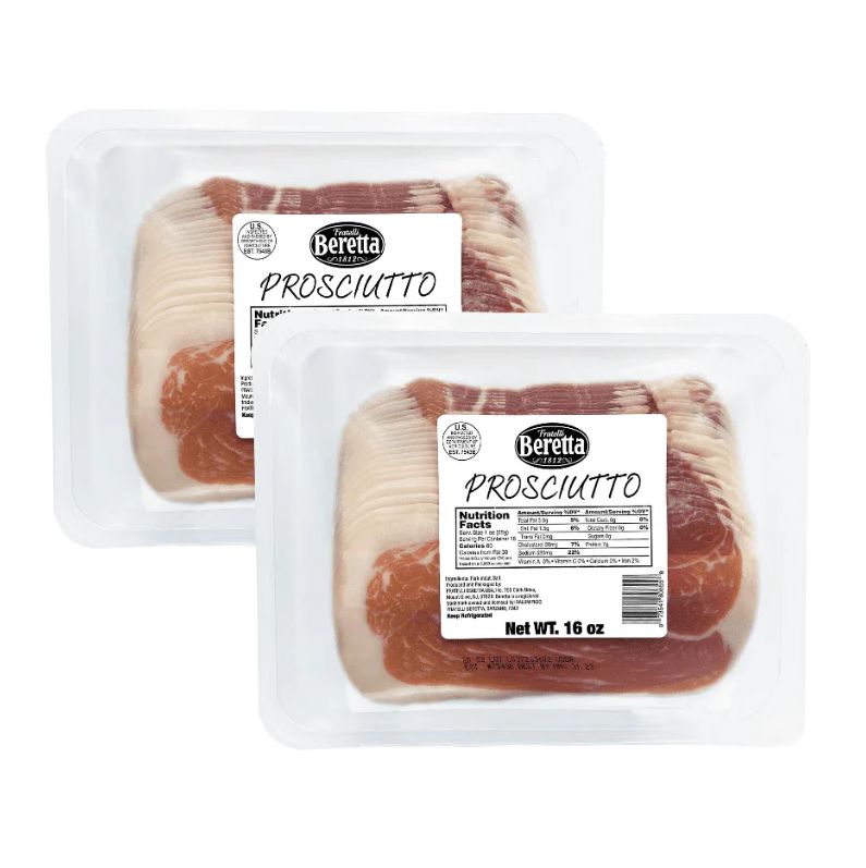 Beretta Sliced Prosciutto, 16 oz [PACK of 2]