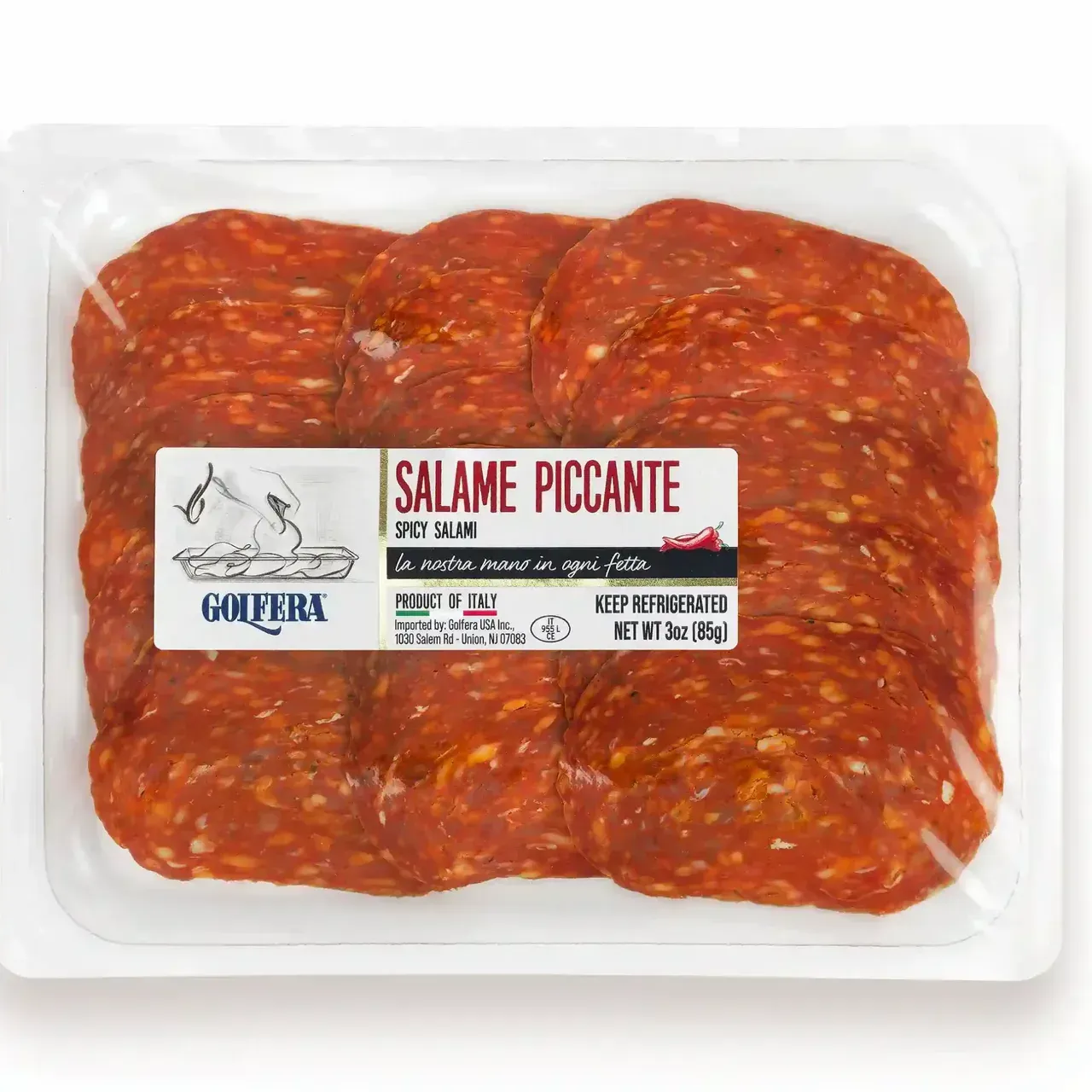 Golfera Salame Piccante - Precut, WS 10x 3oz