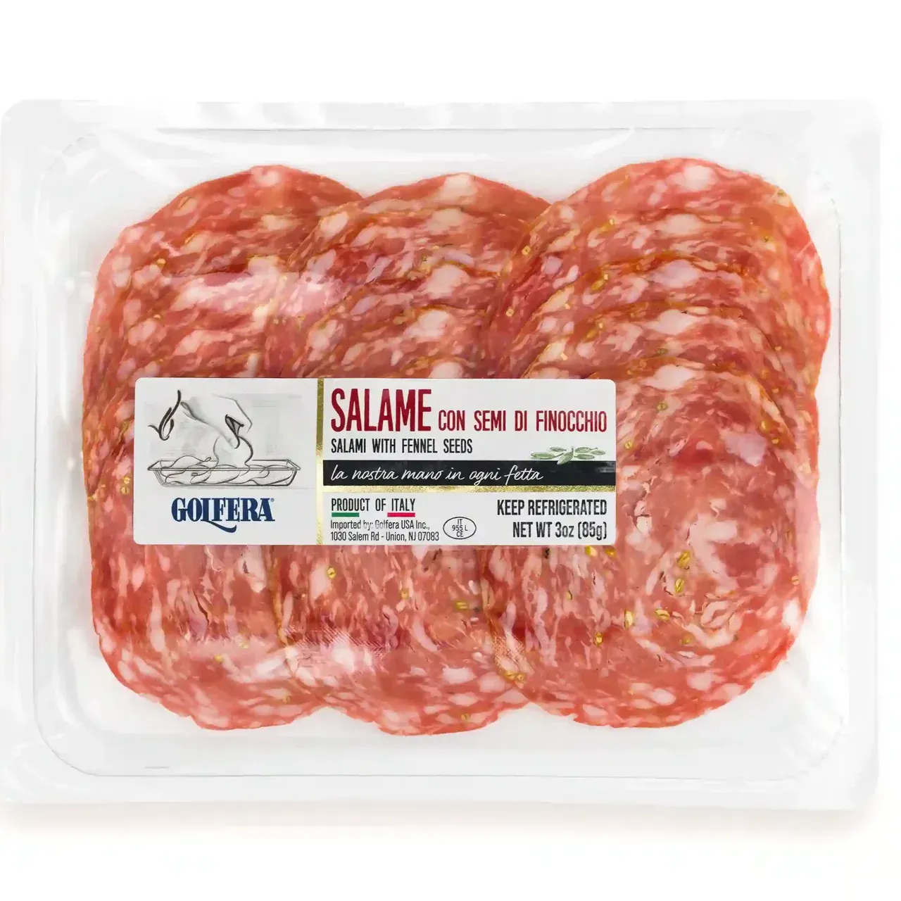 Golfera Salame Semi Finocchio - Precut, WS 10x 3 oz