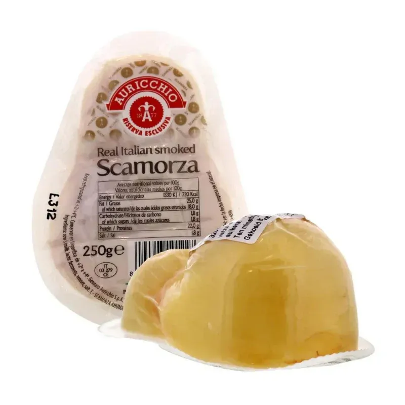 Auricchio Italian Smoked Scamorza, 8.8 oz (250g) case of 12