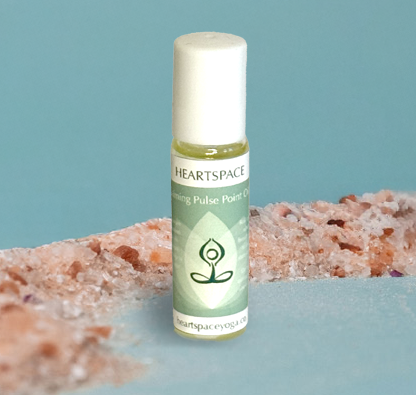 Product shot of HeartSpace Pulse Point 15ml clear glass bottle with white plastic lid