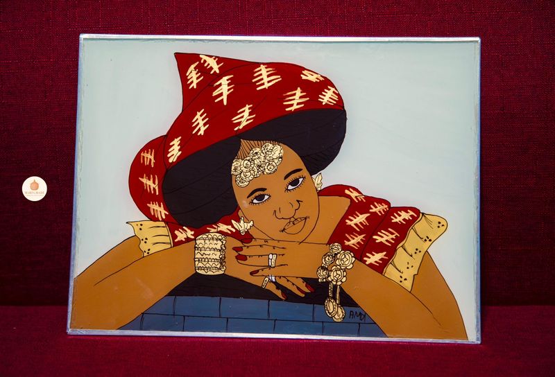 Tableau « souwere » du Sénégal , Femme sénégalaise de Marfa
