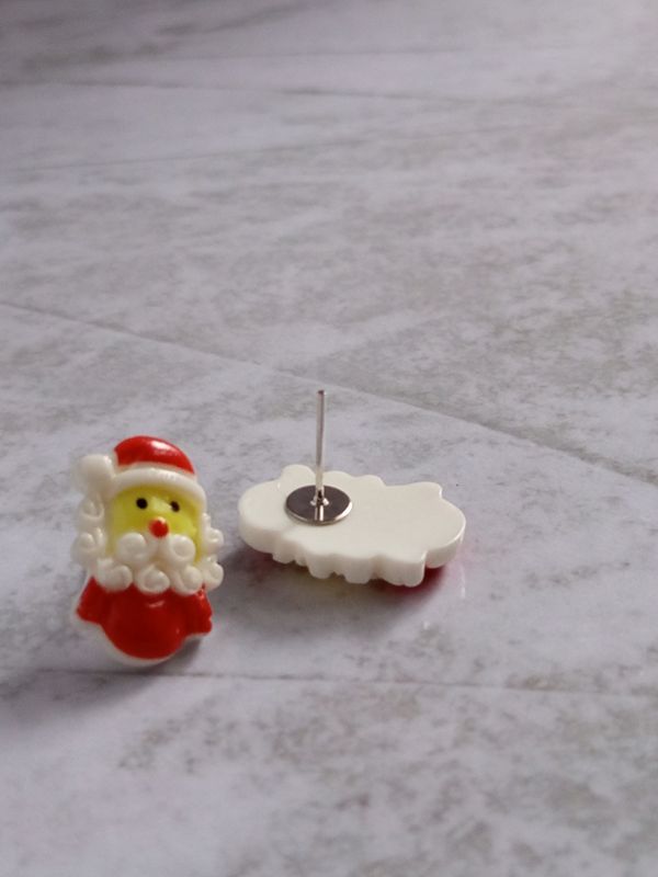 kolczyki mikołajki - sztyft