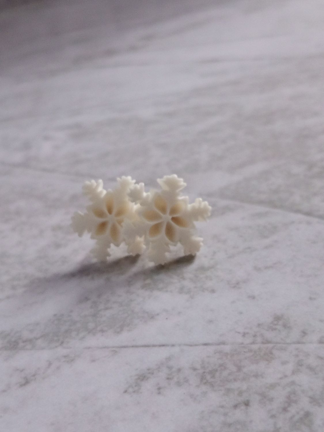 śnieżynki białe - sztyft