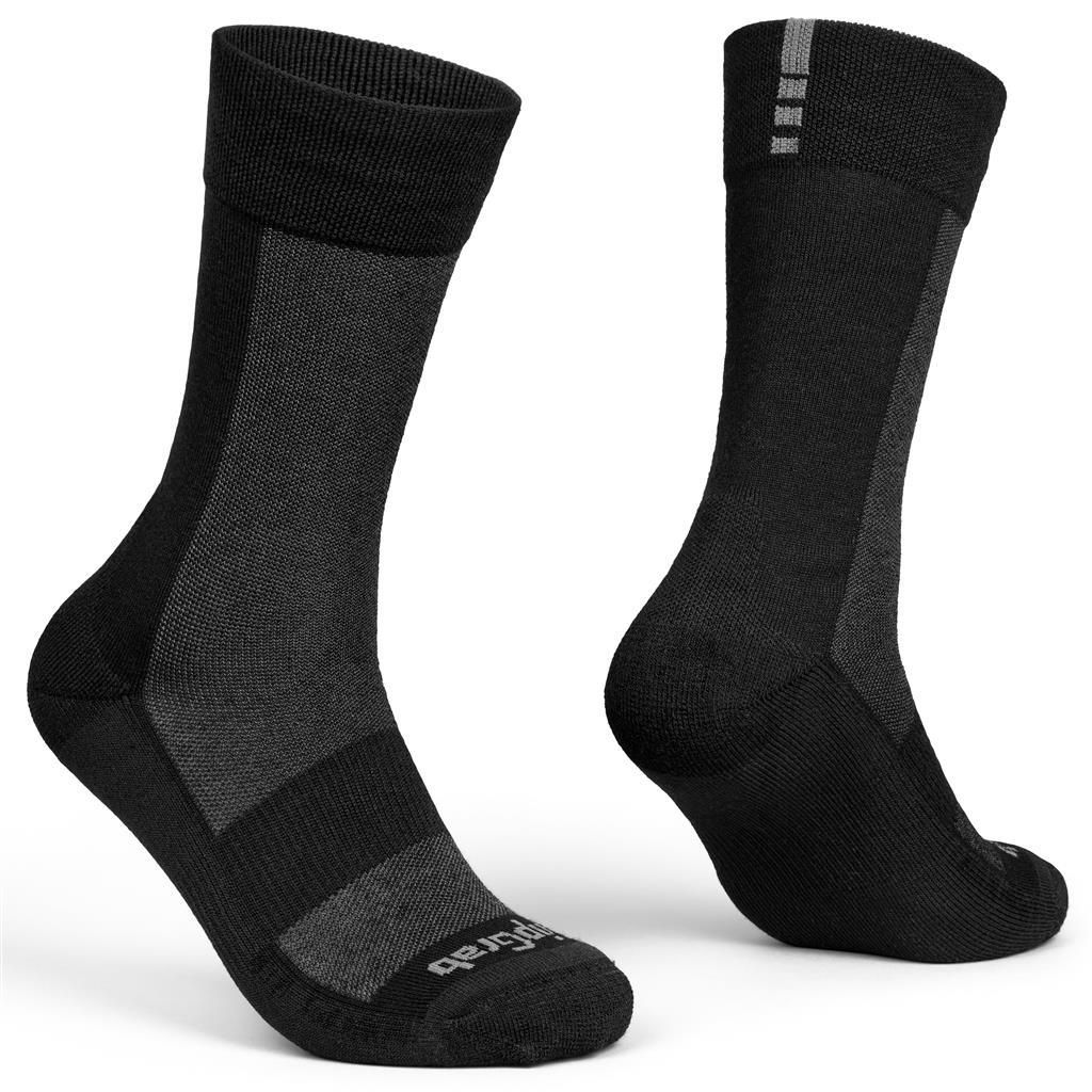 GripGrab Alpine Merino High Cut Winter Sokken ( Black)