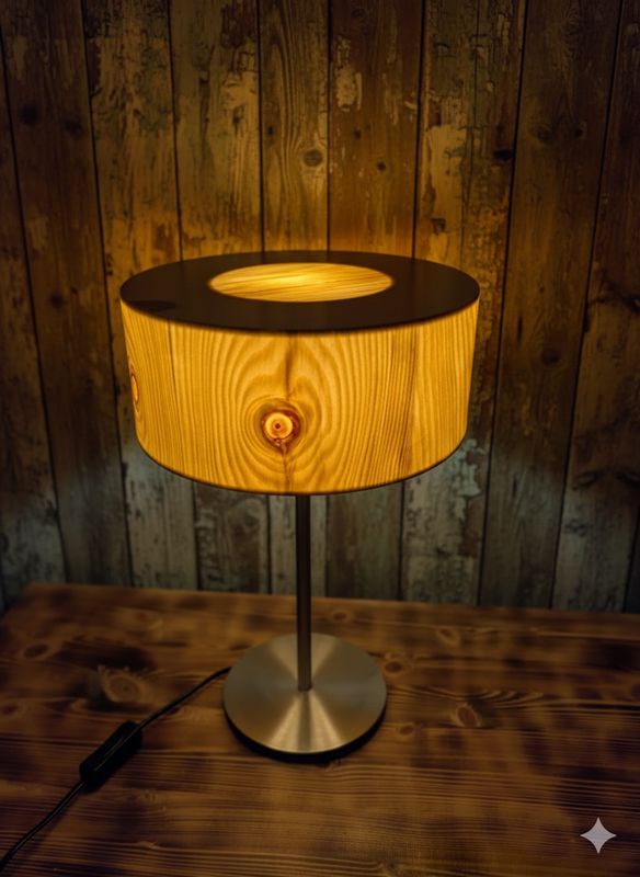 Tischlampe Zirbe "parvum circular"