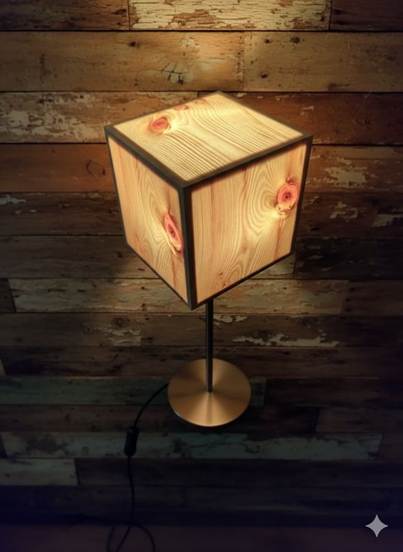 Tischlampe Zirbe "quadratum"