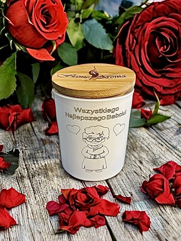 GRAWEROWANA Świeca sojowa Dzień Babci