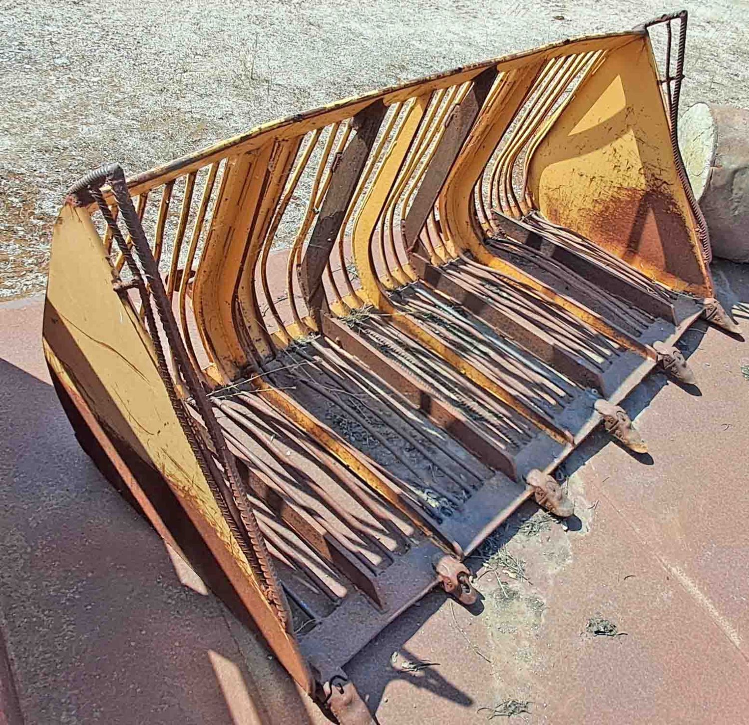 Cazo rejillas 2 metros tractor para madera.