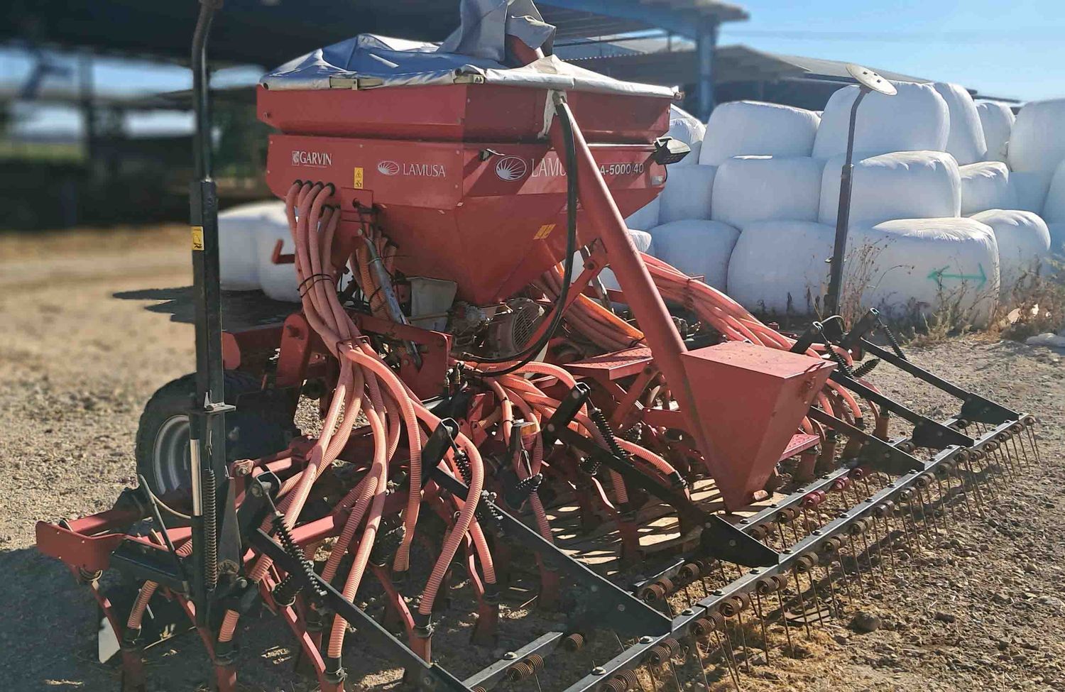 sembradora lamusa gil pulpo neumática variador marcadores tolva cinta plato centrifuga simiente grano semilla abono abonadora