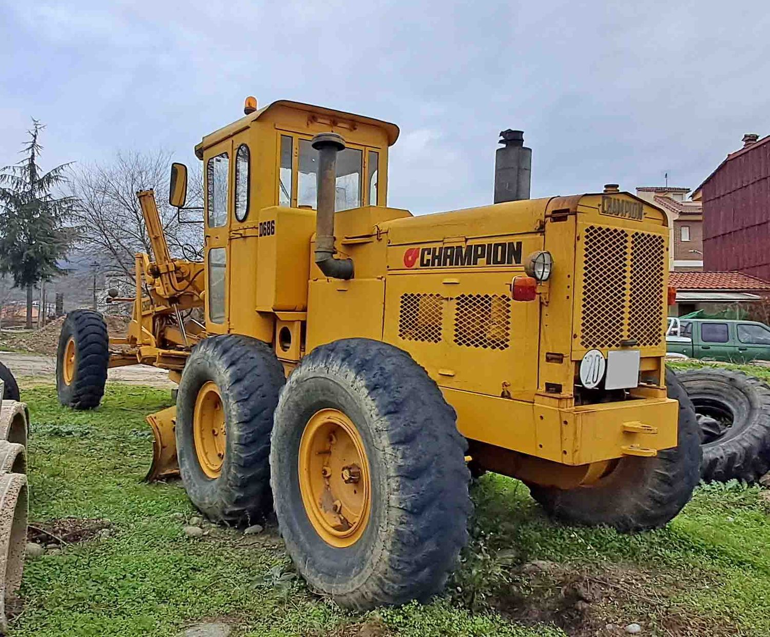 motoniveladora champion d686 detroit taluza cuchilla camino carretera cuchilla tierra dumper volquete obra allanar alfalto