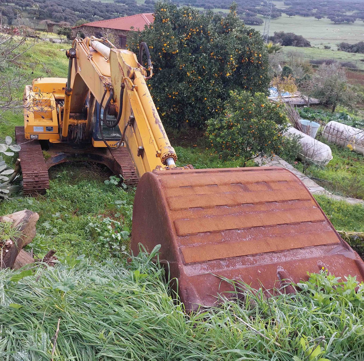 excavadora samsung SE210LC motoniveladora champion d686 detroit taluza cuchilla camino carretera cuchilla tierra dumper arena