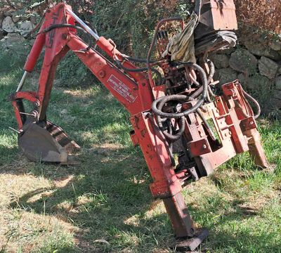 Brazo retro para mini marca Gehl modelo 210 tractor dumper excavadora zanja cazo limpieza hidraúlico hidraulico tierra case