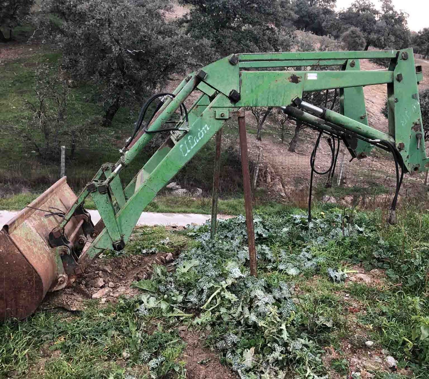 pala leon león john deere 2650 anclaje cazo mando distribuidor botella doble efecto tractor cereal grano alpaca doble arido