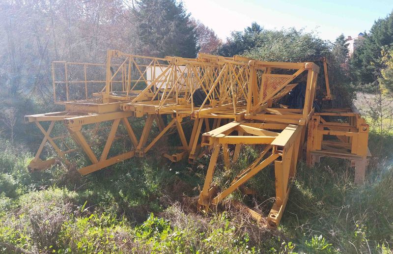 Grua Canduela 35 metros x 2.000 Kilos obra construccion andamios hormigoneras bajantes reglas mesas de corte puntales dumpers