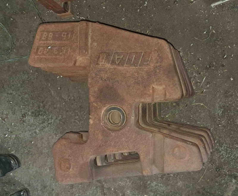contrapeso delantero 40 Kgs kilos tractor Fiat 100 cv same silver deutz-fahr simple doble traccion tracción ahoyador barrena 