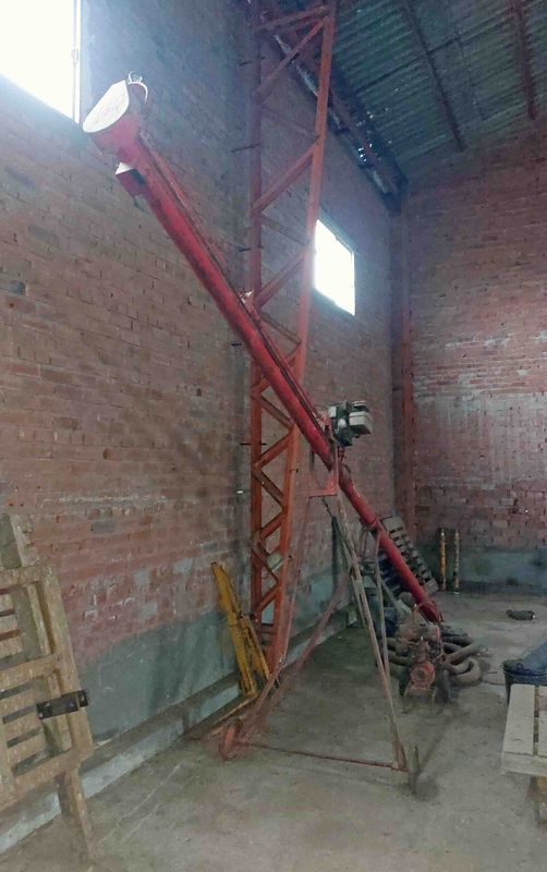 Sinfín sinfin cinta transportadora cereal saco grano remolque tolva sembradora simiente siembra granero elevar subir tornillo