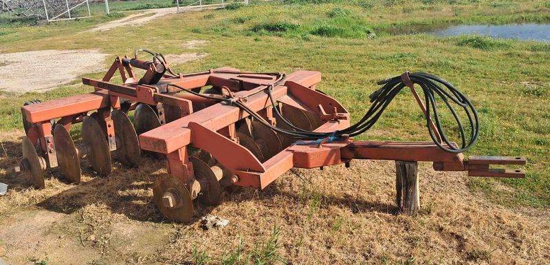 grada 18 disco gradeo hierba corte cortar hidraulica hidráulica transporte rueda tiro labor carrete quitaterron rascador case