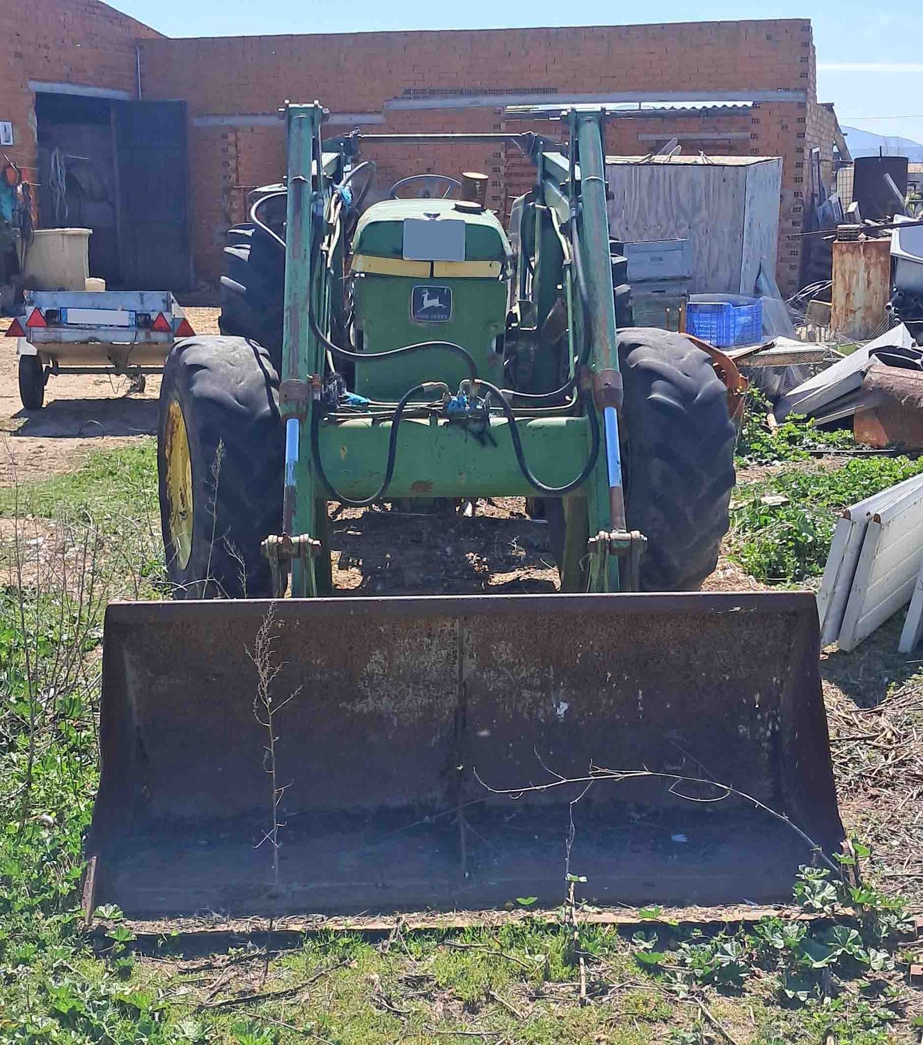 tractor doble traccion tracción john deere 2650 cv pala cazo doble efecto averia averiado transferible documentado 6600 6910 
