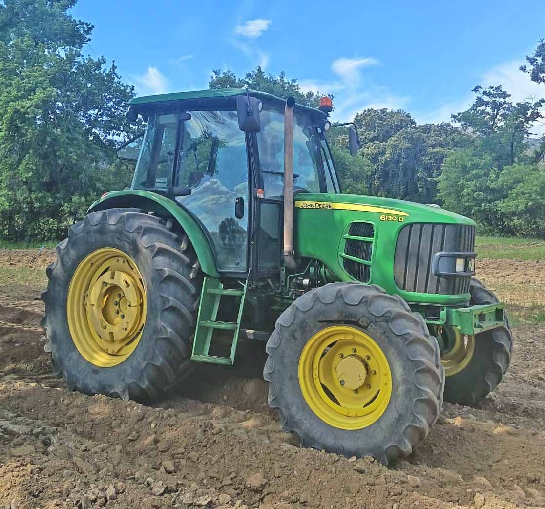 tractor doble traccion tracción john deere evolution 6130 D cubierta rueda tiro gasoil gasoleo cv turbo aire inversor cambio