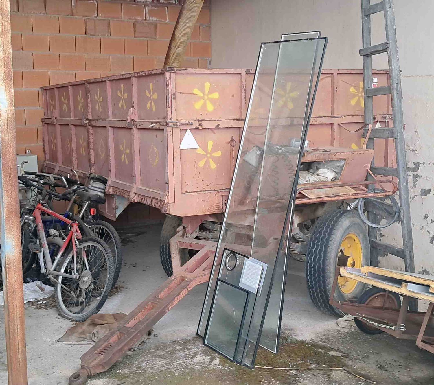 remolque agrícola agricola fijo 2 eje freno hidraúlico hidraulico documentacion documentación documentado kilo kgs caja lanza