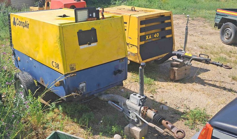 compresor aire comprimido atlas copco XAS40 compresor compAir C38 pistolete motor deutz cilindros bares presion caudal m3/min