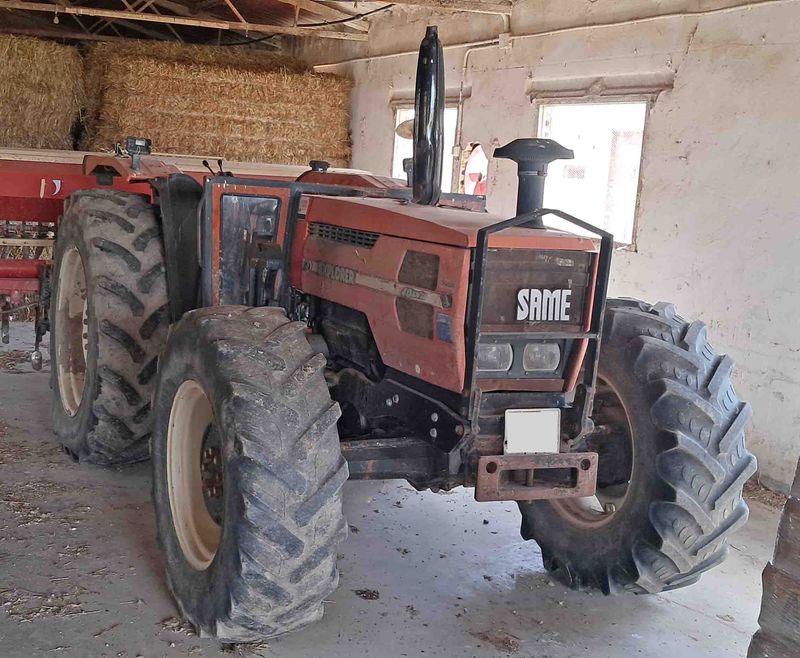 tractor doble tracción same explorer 80 pala leon 385 efecto brazos cazo 90 100 110 105 TB argon antares argon dorado drago