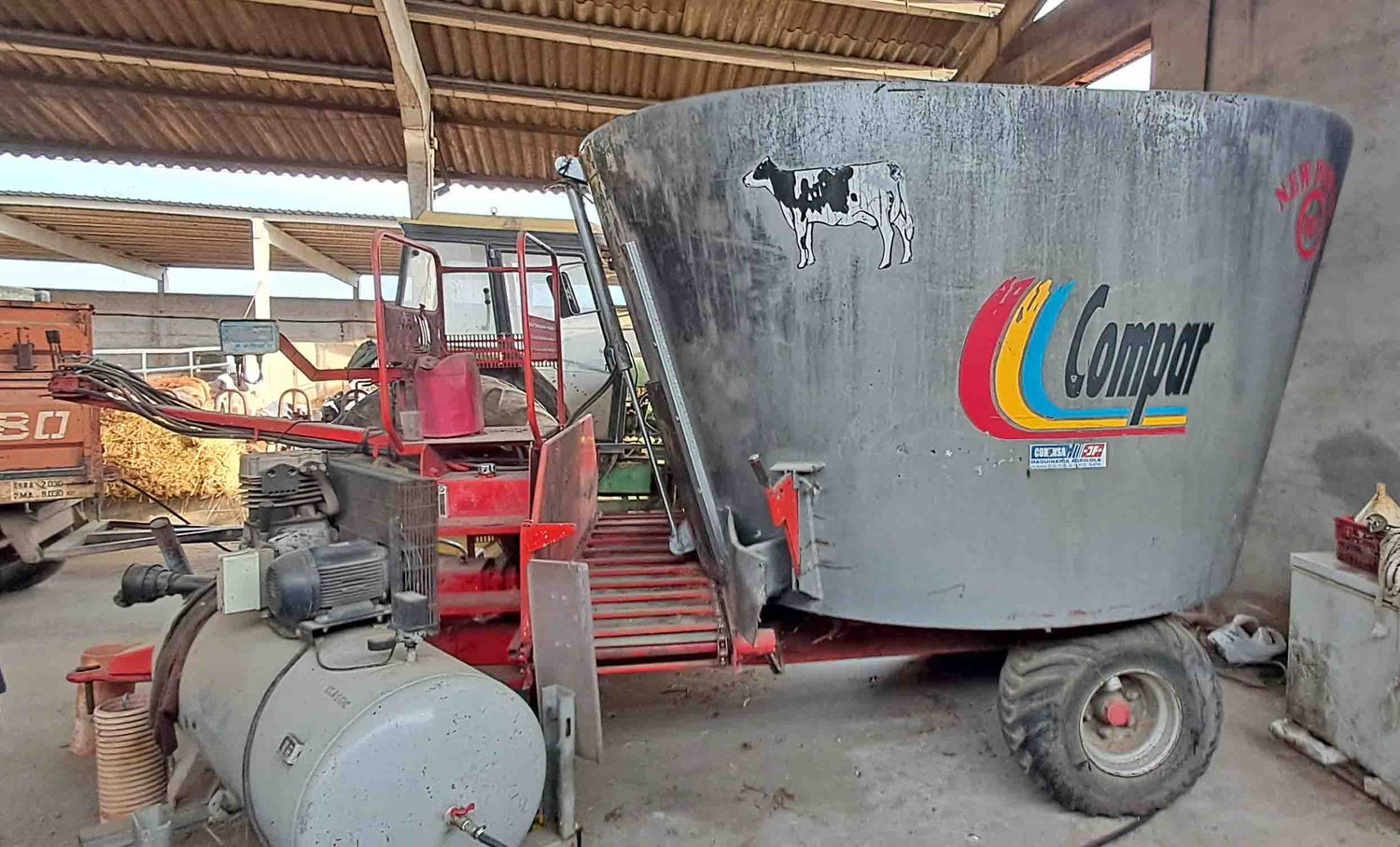 carro remolque mezclador pienso ganado Compar new power 10 mezcla alfalfa reglas alpaca paca cebadero choto vaca leche oveja 