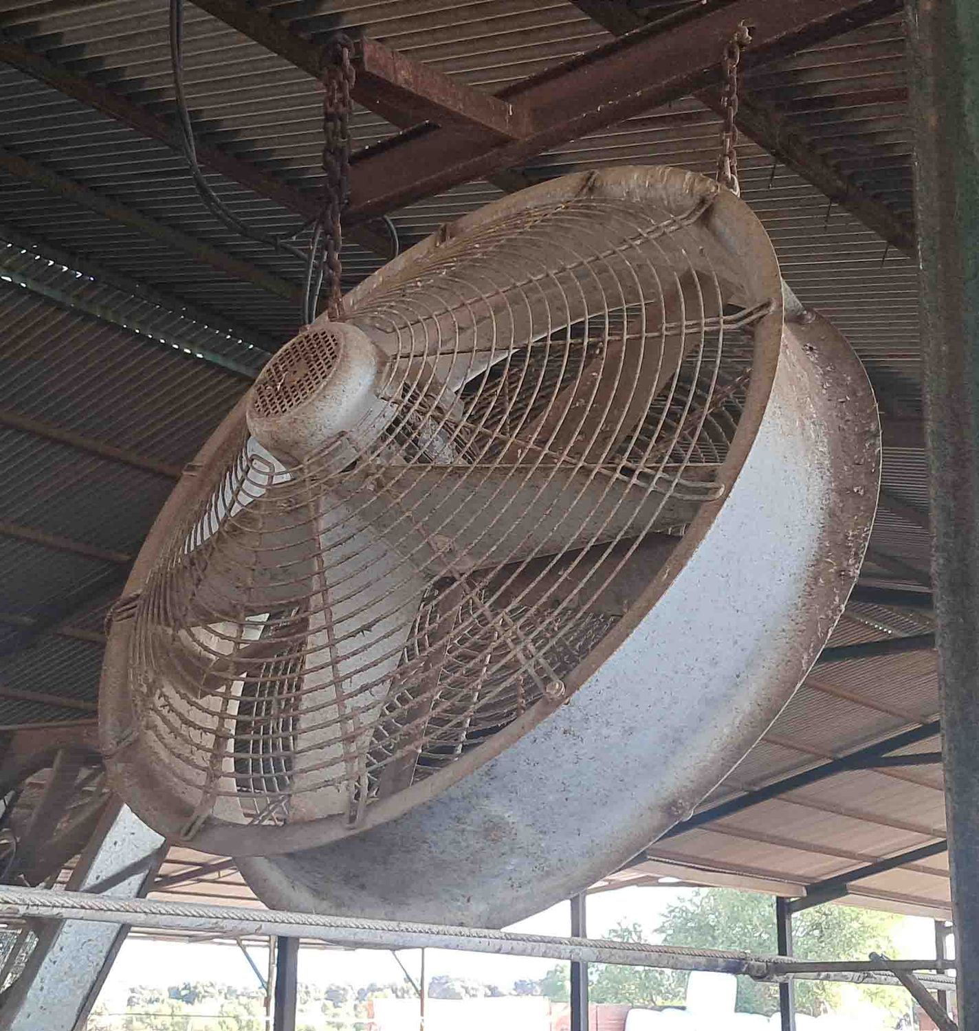ventilador extractor sala ordeño vaca leche trifásico trifasico turbina motor frisona tractor unifeed alfa laval cubiculo