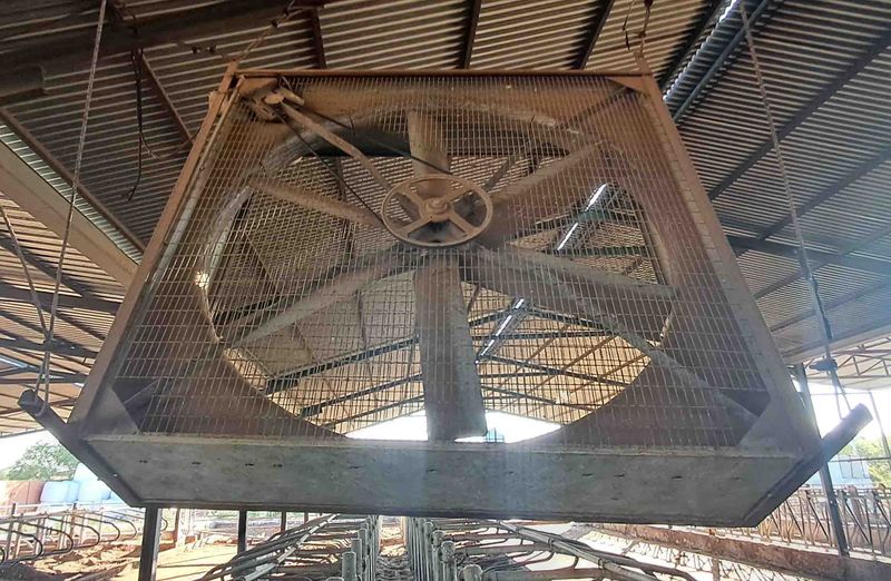 ventilador extractor sala ordeño vaca leche trifásico trifasico turbina motor frisona tractor unifeed alfa laval cubiculo