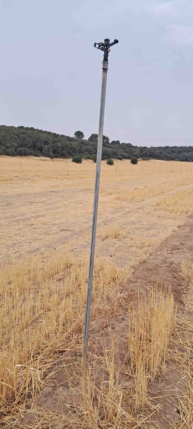 riego cobertura pajarito aspersor caño lanza tuberia tubería metálico hierro galvanizado cabezal pivot 360 grados alfalfa