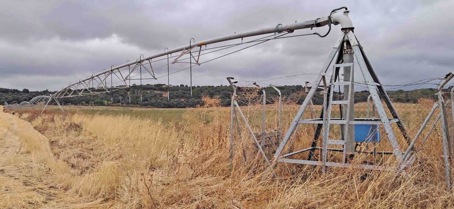 pivot valmont valley riego altura alfalfa reglas tractor agricultura agricola finca canal rio agua tramo lanza cobertura case