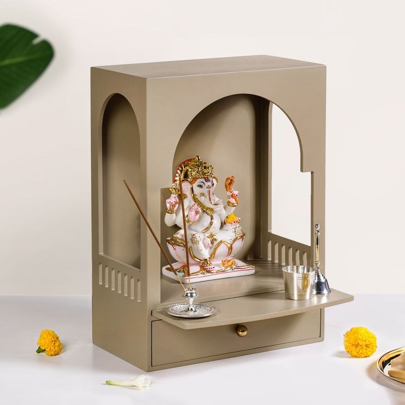 Urban Wall Mountable Mandir For Home Medium 30x17x42cm