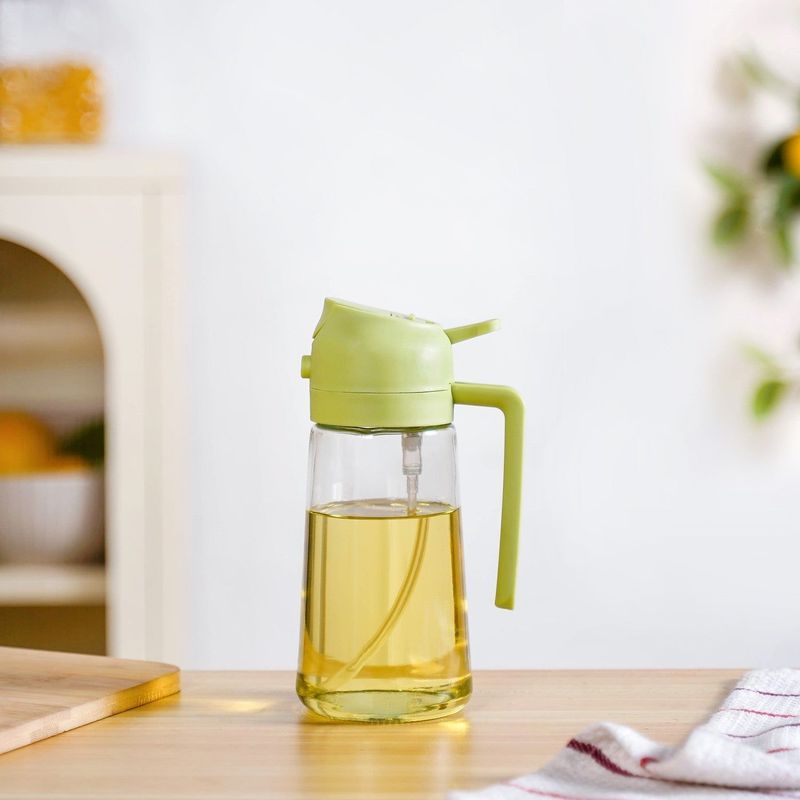 Spray And Pour Oil Dispenser Bottle Green 470ml