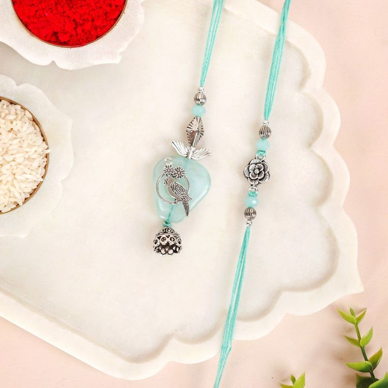 Mint Songbird Rakhi Lumba Gift Set