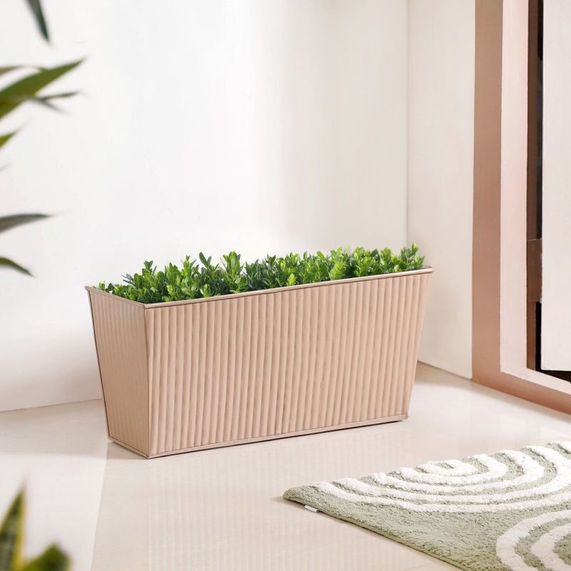 Fluted Balcony Planter Box Taupe
